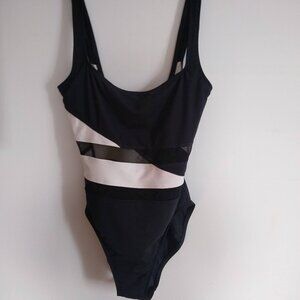 Ladies Anne Cole SZ 8 Black/White Swimsuit